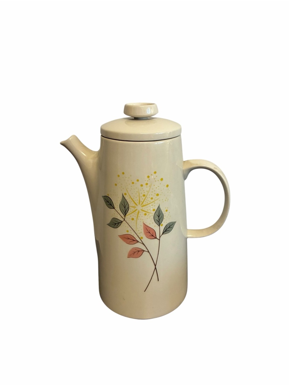 Franciscan Springsong Coffee Pot with Lid Vintage Family China MCM Floral Cream